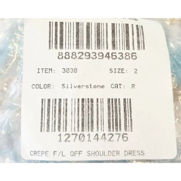 Dessy Collection Off the Shoulder Notch Trumpet Gown with Front Slit Size 2 NWT - Picture 6 of 8